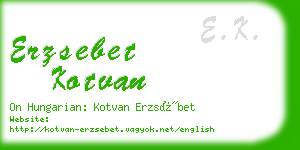 erzsebet kotvan business card